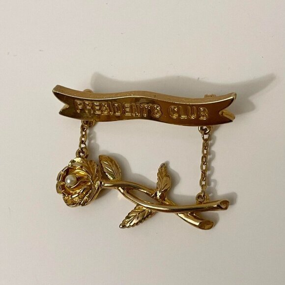 Vintage 1986 1987 Avon Presidents Club Bar Brooch Pin - Picture 3 of 13